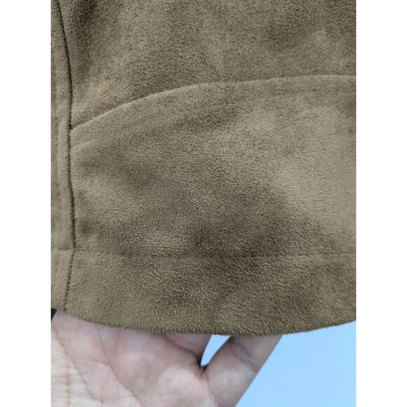 Lulus Moto Jacket Women Size XL Faux Suede Asymmetrical Zipper Boho Retro Grunge - Picture 3 of 9